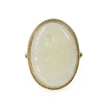 Vintage 9ct Gold Opal Solitaire Cocktail Ring