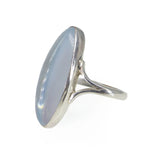 Vintage Silver Moonstone Cabochon Ring M/6
