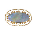 Vintage 9ct Gold Opal Triplet Brooch