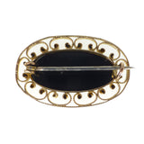 Vintage 9ct Gold Opal Triplet Brooch