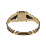 Antique Early Victorian Gold Quartz Mourning Ring