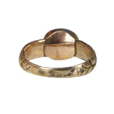 Antique Georgian Gold Cased Citrine Repousse Ring