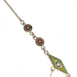 Antique Micro Mosaic Scarab Egyptian Floral Revival Necklace