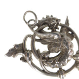 Antique French Silver Griffon Figural Pendant
