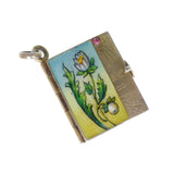 Antique Victorian Silver Floral Enamel Book Locket