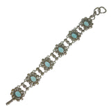 Antique Saphiret Glass Panel Bracelet