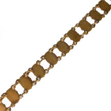 Antique Edwardian Saphiret Glass Panel Bracelet