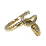 Vintage 1940s 9ct Gold Diamond & Sapphire Snake Ring