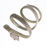 Antique Victorian Woven Silver Snake Bangle Bracelet