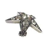 Antique Victorian Silver Celestial Paste Star Brooch