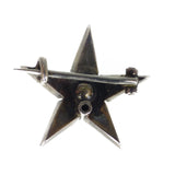 Antique Victorian Silver Celestial Paste Star Brooch