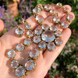 Antique Victorian Paste Floral Necklace