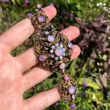 Antique Austro Hungarian Silver Opal Necklace