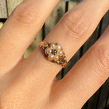 Antique Georgian Gold Floral Pearl Ring