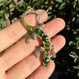 Antique Victorian Silver Lizard Paste Pendant