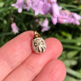 Vintage Russian Enamel Bow Miniature Egg Charm