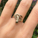 Vintage 9ct Gold Entwined Snake Ring