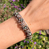 Antique Victorian Chrysoberyl Cats Eye Floral Bracelet