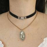 Antique Georgian Gold Paste Ribbon Choker Necklace