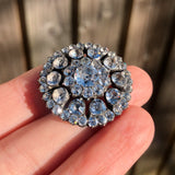 Antique Georgian Silver Black Dot Paste Pin Brooch