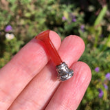 Antique Miniature Silver Agate Butterfly Desk Seal