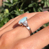 Vintage Gold Opal & Diamond Cocktail Ring