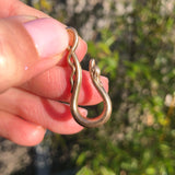 Antique Victorian Metal Snake Hook Charm Holder