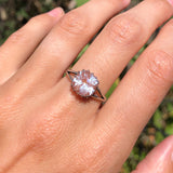 Antique Silver Saphiret Glass Ring