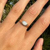 Vintage 9ct Gold Oval Opal Solitaire Ring