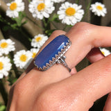 Antique Art Deco Silver Chalcedony Ring