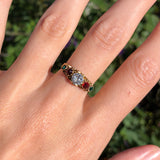Antique Victorian 9ct Gold Paste Dress Ring
