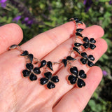 Antique Victorian Gold Pansy Mourning Necklace