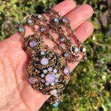 Antique Austro Hungarian Silver Opal Necklace