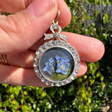 Antique Edwardian Silver Paste Bow Locket