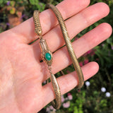 Antique Rolled Gold Snake Chain Necklace