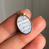 Antique French Gold Enamel 'Notre Dame De Ca Priez For Nous' Charm