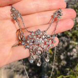 Antique Belle Époque Silver Paste Necklace