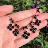 Antique Victorian Gold Pansy Mourning Necklace