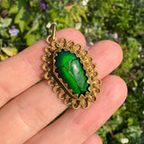 Antique Victorian Gold Cannetille Scarab Beetle Pendant