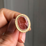 Antique Georgian Halley's Comet Memorial Intaglio Fob