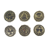 Antique Masonic Wax Seal Desk Wheel