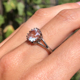 Antique Silver Saphiret Glass Ring