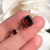 Antique Georgian Halley's Comet Garnet Brooch