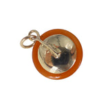 Antique Gold Carbuncle Garnet Agate Star Charm