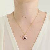 Antique Gold Carbuncle Garnet Agate Star Charm