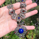 Antique Renaissance Revival Figural Panel Necklace
