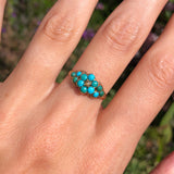 Antique Victorian Gold Forget Me Not Locket Ring