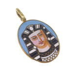 Antique Egyptian Revival Pharoah Portait Pendant