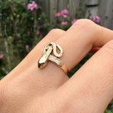 Vintage 9ct Gold Entwined Snake Ring