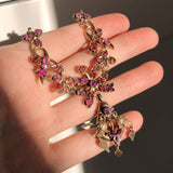 Antique Victorian Sri Lankan Pink Sapphire & Topaz Necklace